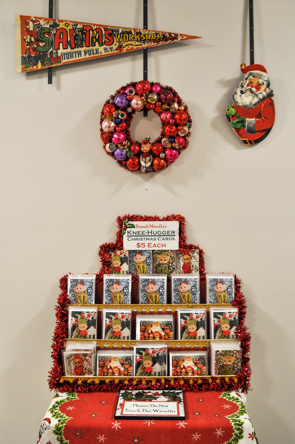 Brandi Merolla’s Vintage Ornament Wreaths Show is at the Narrowsburg Union through January 4, 2021.